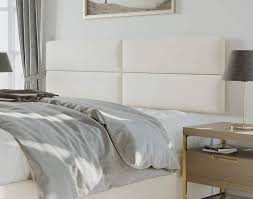 Upholstered sleigh bed queen size: Buy Vant Upholstered Wall Mounted Headboard Panels Isabelle Layout 60 X 23 Configuration Of 4 Individual Panels Recommended For Queen Full Micro Suede Neutral Sand Online In Germany B07vzxmwmm