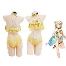 Anime Agatsuma Zenitsu Swimsuit Demon Slayer Sexy Bikini Beach Swimwear  Cosplay Costume Kimetsu No Yaiba Swimsuit Summer Women - Cosplay Costumes -  AliExpress