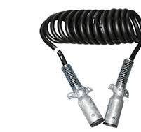 COILED ELECTRIC, 15' NON-ABS,12"LEAD,BLK