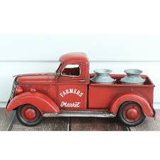 Red Metal Truck Farmhouse Red Truck Farm Truck Decor Etsy Farm Trucks Red Truck Vintage Truck