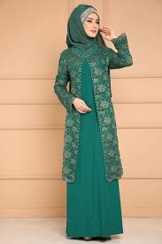 Hirka Gorunumlu Tesettur Abiye Smt3002 S Zumrut Moda Selvim With Images Muslim Fashion Dress Brukat