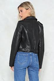Pin On Black Leather Jacket Girls