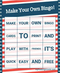 Customizable Blank Bingo Card Template Free Myfreebingocards Com Free Custom Bingo Card Generator Bingo Card Generator Custom Bingo Cards Bingo Cards