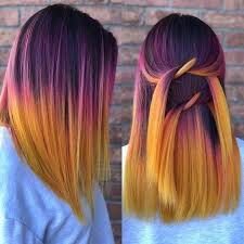 Ombre hair is a coloring effect in which the bottom portion of your hair looks lighter than the top portion. 34 Ideas De Colores De Cabello Ombre Amarillo De Moda Amarillo Cabello Colores Ideas Ombre Short Ombre Hair Hair Styles Sunset Hair Color