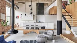 An iconic home with an industrial design theme would be a renovated loft from a former industrial building. Industrial Meets Minimalist Loft With Structural Details Digsdigs