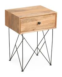 Made In India Mid Century Geo Side Table Mid Century Accent Table Side Table Side Table Wood