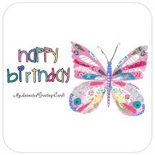 Happy Birthday Butterfly Card Animated Greeting Cards