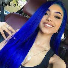 These blue units will have you summer ready in a second! Blue 13x4 Lace Front Wig Straight Colored Human Hair Wigs 99j Burgundy Transparent Hd Lace Wig Brazilian Dolago Colorful Wig Human Hair Lace Wigs Aliexpress