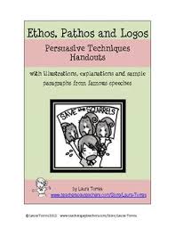 Persuasive Writing Ethos Pathos Logos Handouts Persuasive Writing Teaching Writing Persuasive Techniques