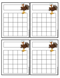 Silly Turkey Incentive Reward Sticker Charts