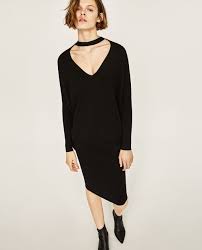 V Neck Choker Sweater Available In More Colours Black Knit Sweater Zara Fashion Zara Fashion Women