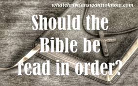 Whether you read your bible for daily inspiration, or you study the bible in scholarly depth, navigating through the different books of the old and new testament can be additionally, in the old testament, the prophet isaiah lived before the prophet jeremiah. Should The Bible Be Read In Order