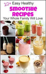 Great Variety Of Easy Healthy Smoothie Recipes Including Fruit Smoothies And Many Simple Yummy Smoothie Recipes Fruit Smoothie Recipes Easy Healthy Smoothies