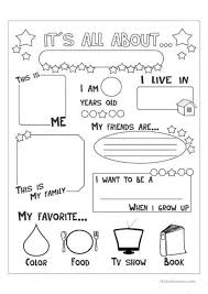 7 Worksheet On Myself For Kindergarten All About Me Preschool All About Me Worksheet All About Me Activities
