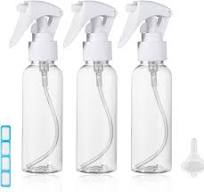 Travel Size Spray Bottle, 3.4oz/100ml Plastic Fine Mist Spray Bottle Set,  Refillable Liquid Containers, 3pcs Clear Trigger Sprayer with Funnel and ...