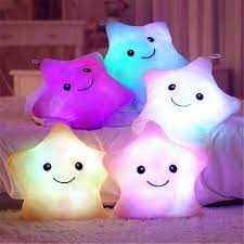 5styles New Hot 38cm Luminous Pillow Star Led Light Pillow Cute Star With Colorful Light Toys Birthday Valent In 2021 Star Pillows Plush Throw Pillows Christmas Pillow