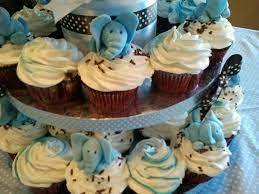 Just personalise with your own text. Shower Baby Boy Elephant Baby Shower Cupcakes