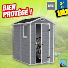 Abri De Jardin Resine 2m2 Style Cabanon Colori Gris Traite Anti Uv
