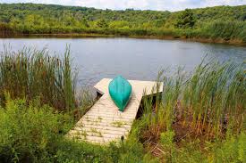 Our backyard pond is about 30' x 40' and about 16' deep. Pond Docks Floating Docks For Ponds The Dock Doctors