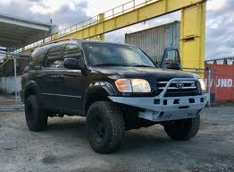 1st gen tundra / sequoia front main structure cnc plasma cut and formed 3/16 steel plate and fully mig welded 5/8 steel plate recovery points that fit a 3/4 shackle with a 7/8 pin. 1st Gen Tundra High Clearance Front Bumper Kit Coastal Offroad