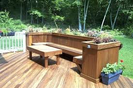 benches with planters planter bench deck planters large outdoor planters