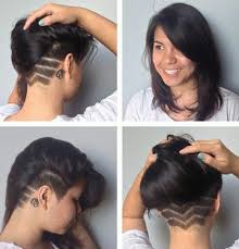 A women's undercut is when the hair around the back and sides are shaved underneath the longer hair on top. Undercut Hair Styles Undercut Hairstyles Long Hair Styles