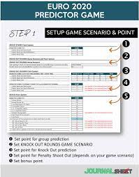 Predict the outcome of the tournament and challenge your friends in private leagues! Js801 Ss Xl Uefa Euro 2020 2021 Predictor Game Journalsheet