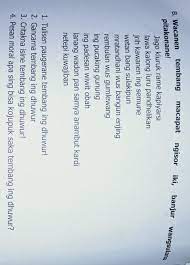 Hanya saja untuk gancaran tembang pangkur mungkin ada sedikit berbeda karena didasarkan pada kreativitas seniman sebagai bentuk karya sastranya. Mohon Bantu Dijawab Yaa Brainly Co Id