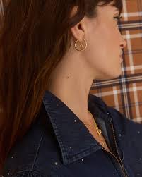 Iris Mismatch Star & Moon Gold Tone Drop Earrings