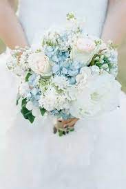 Blue & purple bouquets for a summer. Simple Floral Bouquet White Wedding Bouquets Blue Wedding Flowers Wedding Bouquets