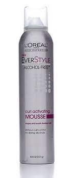Allure Product Reccommendation For Curling Naturally Straight Hair L Oreal Everstyle Alcohol Free Curl Activating Mous Hair Mousse Cool Hairstyles Mousse