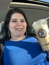 Honey nut Cheerio with whipped cream and caramel drizzle