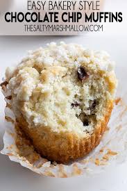Chocolate Chip Muffins The Salty Marshmallow Recipe In 2020 Chocolate Chip Muffins Chocolate Recipes Dessert Recipes