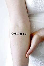 Moon Phase Temporary Tattoo Set 2 Pieces Tattooinspiration Click To See More Back Tattoo Neck Tattoo Thigh Tattoo