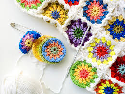 Crochet round floral rug pattern. 35 Free Crochet Afghan Square Patterns