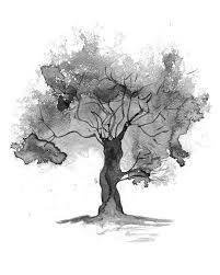 Abstract Black And White Watercolor Painting Fine Art Print Abstract Watercolour Tree Painting Black And Etsy Black And White Tree Black And White Painting Watercolor Trees