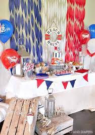 Ocean themed centerpieces | nautical table decorations. Nautical Birthday Party Ideas Great For A Kid S Party Nautical Party Decorations Nautical Birthday Party Nautical Themed Party