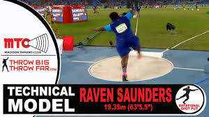 This caps an epic comeback story for saunders. Raven Saunders Rotational Shot Put Breakdown Youtube