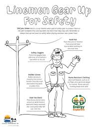 Energy Explorers Coloring Sheet Lineman Gear Coloring Sheets Lineman Help Teaching