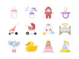 Baby Shower Icon Pack In 2020 Icon Pack Baby Shower Icon Design