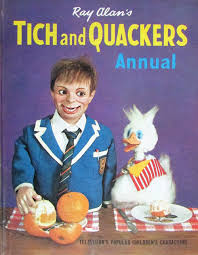 Ray Alan, UK ventriloquist, and his dummies Tich and Quackers