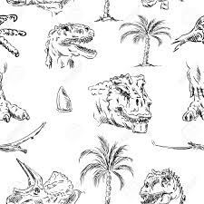 Kijk voor nog meer leuke ideeën op hun. Vector Patroon Van De Dino Hoofd Hand Tekenen Gea Soleerd Op Achtergrond Royalty Vrije Cliparts Vectoren En Stock Illustratie Image 37360852