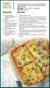 Zucchini Pizza Casserole Lean Meals Lean And Green Meals Greens Recipe