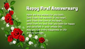 First Wedding Anniversary Wishes To Sister And Brother In Law Wishes4lover Meanwhile you have been happily married for 365 days and still look just as happy as on the first day. first wedding anniversary wishes to
