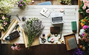 Use images for your pc, laptop or phone. Macbook Air On White Wooden Table Surrounded Flowers Hd Wallpaper Wallpaper Flare
