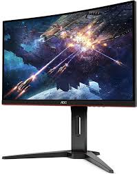 Aoc Cq32g1 31 5 Curved Frameless Gaming Monitor Quad Hd 2560x1440 Va Panel 1 Ms Mprt 144hz Freesync Displ Bureau Travail Photos