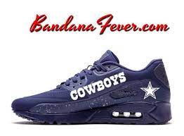 Custom Cowboys Nike Air Max 90 Shoes Ultra Midnight Blue Cowboys Airmax By Bandana Fever Dallas Cowboys Shoes Cowboy Shoes Nike Air Max