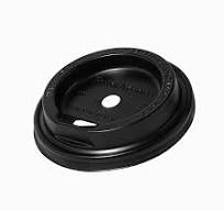 FoamAroma Black Hot Cup Lids - 12/16/20 oz - 1000/Case