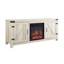 Ameriwood home carver electric fireplace tv stand for tvs up to 60″ wide. Archie Double Door Rustic Electric Fireplace With Tv Stand For Tvs Up To 65 Saracina Home Target