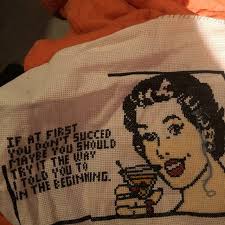 Funny Wine Cross Stitch Pattern: Sarcastic Embroidery (digital Download)